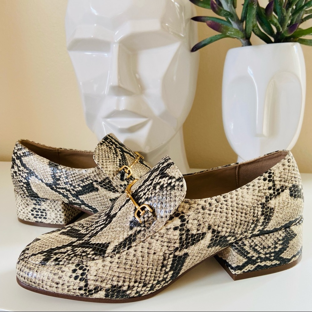 New Sam Edelman Jamille snake-embossed Loafers - Picture 4 of 10